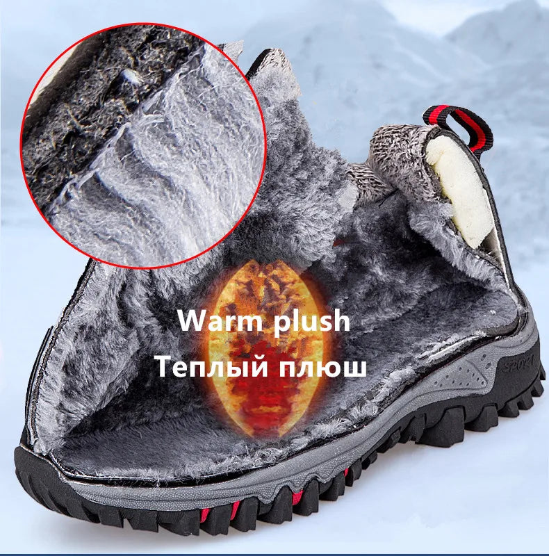 Brand Winter Men Suede Shoes , Men Waterproof Snow Boots