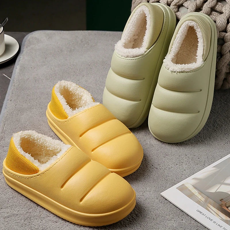 Waterproof Warm Plush Winter  Slippers