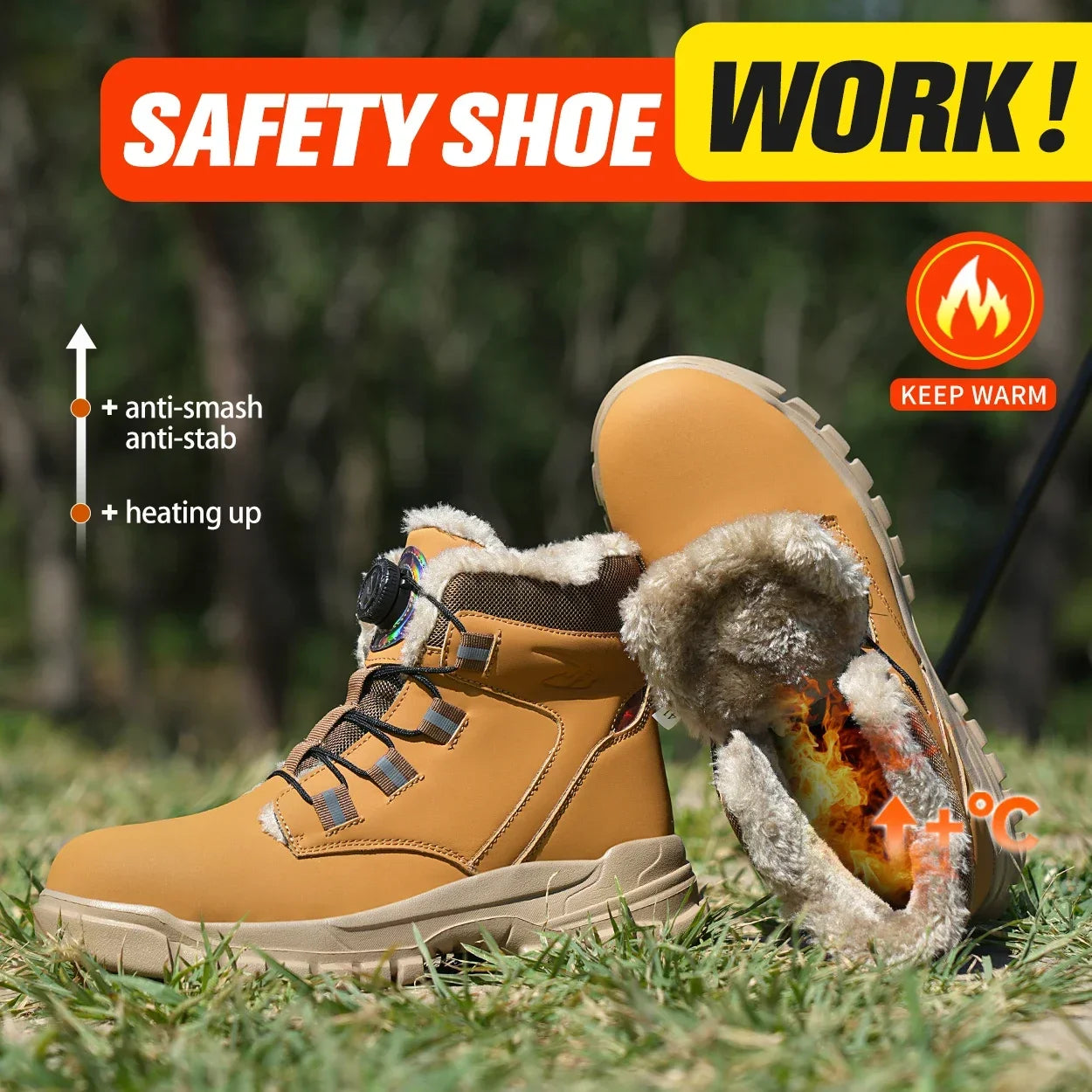 fashion Velvet Men Work Safety Shoes