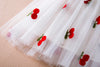 Strawberry Embroidery Mesh Princess Dress