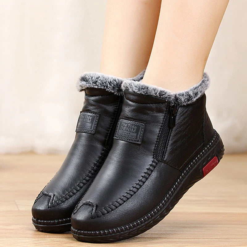 Winter Women Shoe, Snow Boots,  Warm Fur,  Waterproof Plush Boots