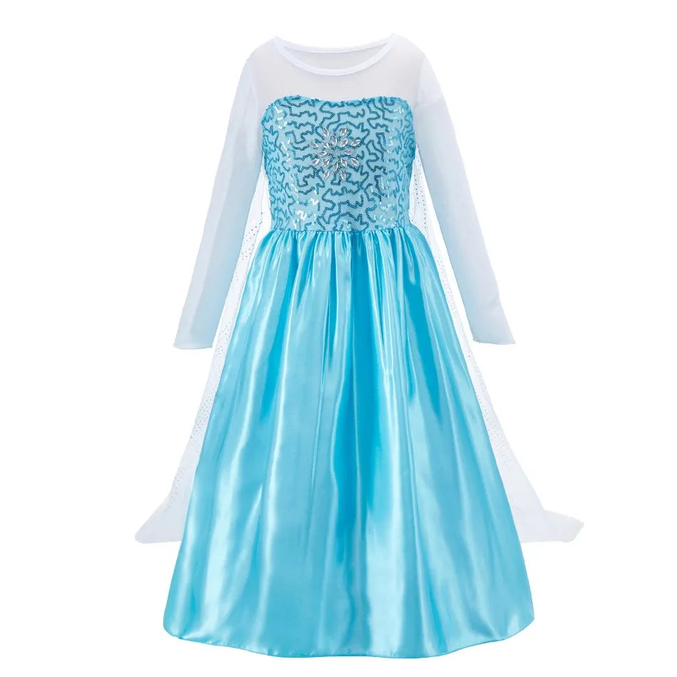 Anna Elsa Dress Kids Cosplay Costume