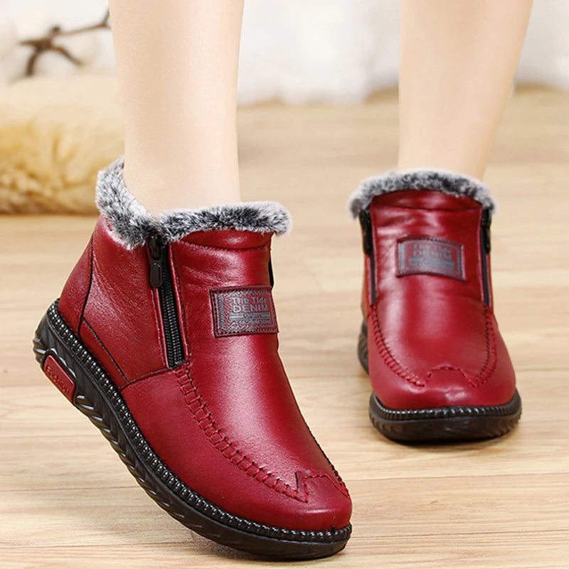 Winter Women Shoe, Snow Boots,  Warm Fur,  Waterproof Plush Boots