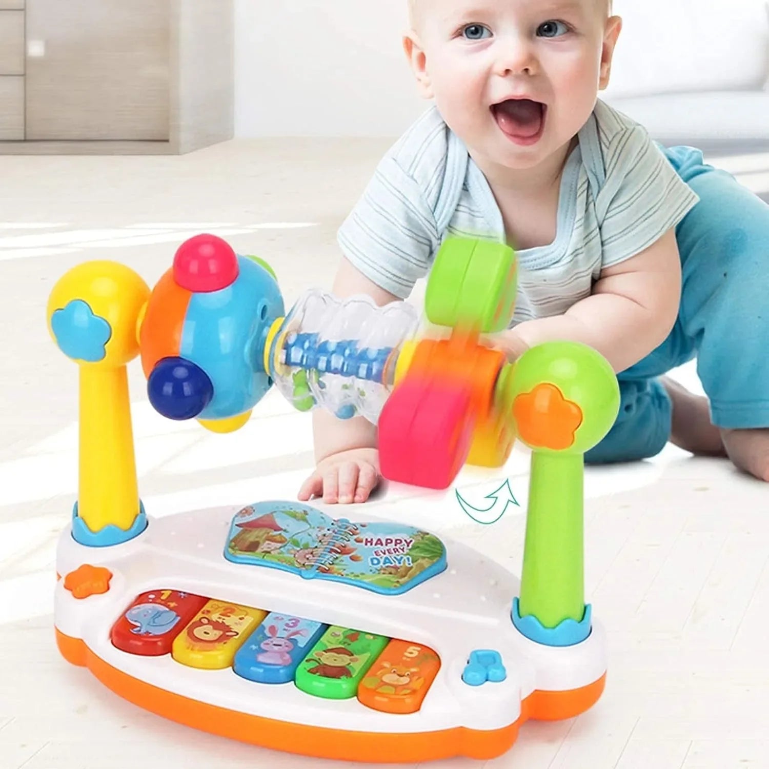 Baby Piano Toys Kids,  Rotating Music Piano Keyboard ,