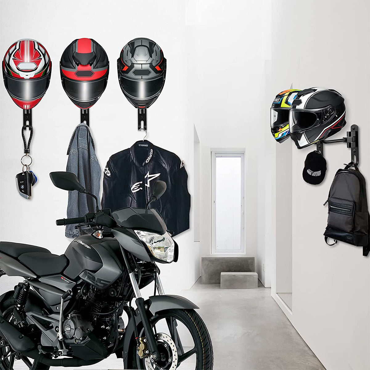 Wall-Mount Helmet Display Holder