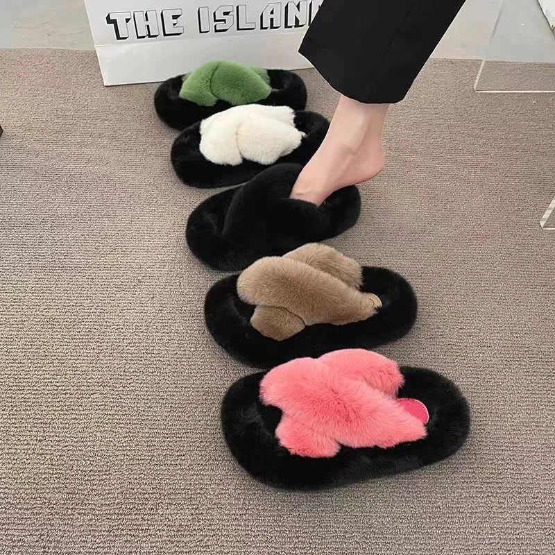 Thick Sole High-end Furry Slippers