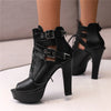 Women Peep Toe Ankle Boots