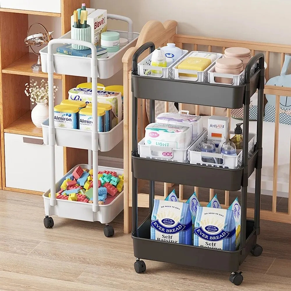 Multi storage  Rack with Wheels Organizer